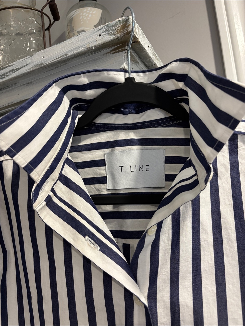 T. Line 100% cotton puff sleeve cotton shirt